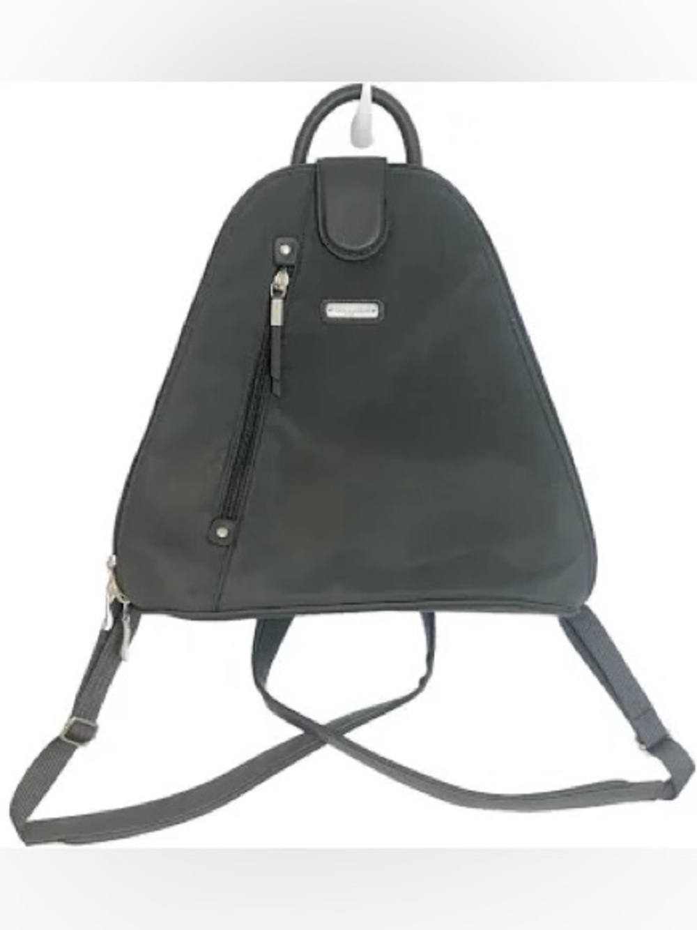 Baggallini Metro Convertible Backpack Sling Bag Black Nylon